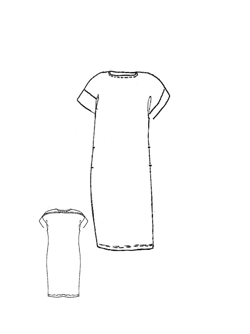 Rundholz - Gerades weites Stretch Kleid - 1261240911