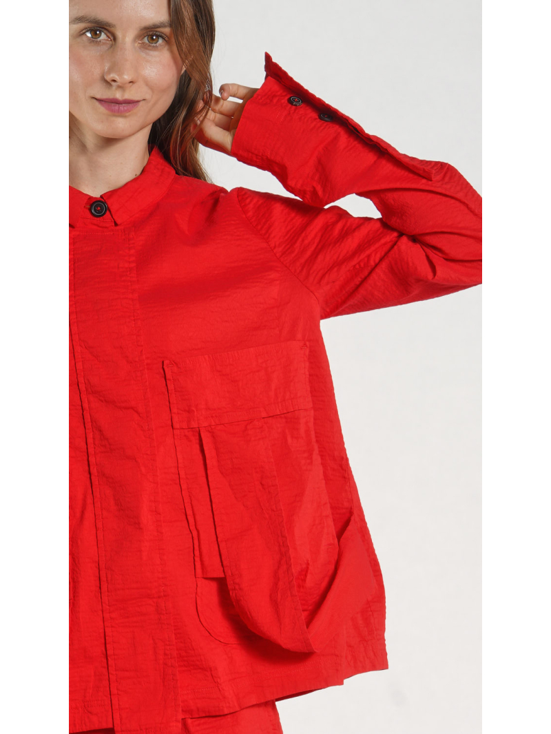 Rundholz - Gerade geschnittene Jacke mit Bandapplikation - 1261241102