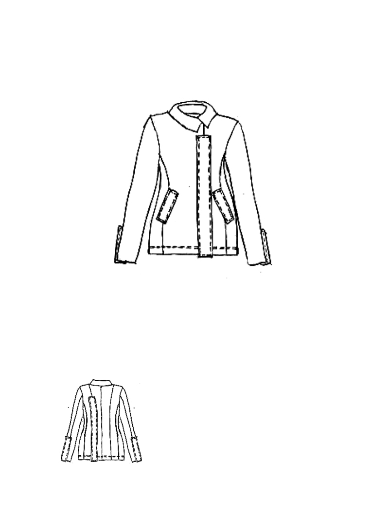 Rundholz - Taillierte Stretch Jacke - 1261241114