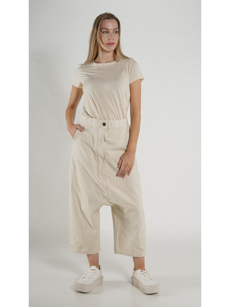 Rundholz - French Terry Hose mit tiefer Schritthöhe - 1261270116