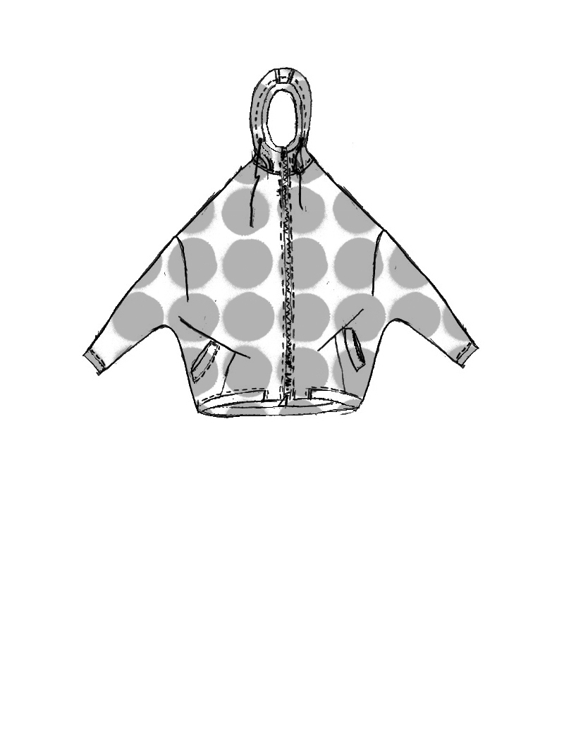 Rundholz - French Terry Jacke mit Kapuze - 1261271104