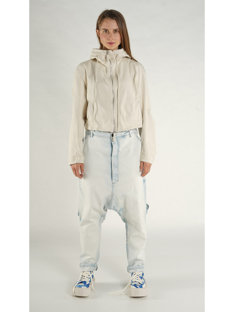 Rundholz - Gerade geschnittene Baumwolljacke mit breitem Bund - 1261271115