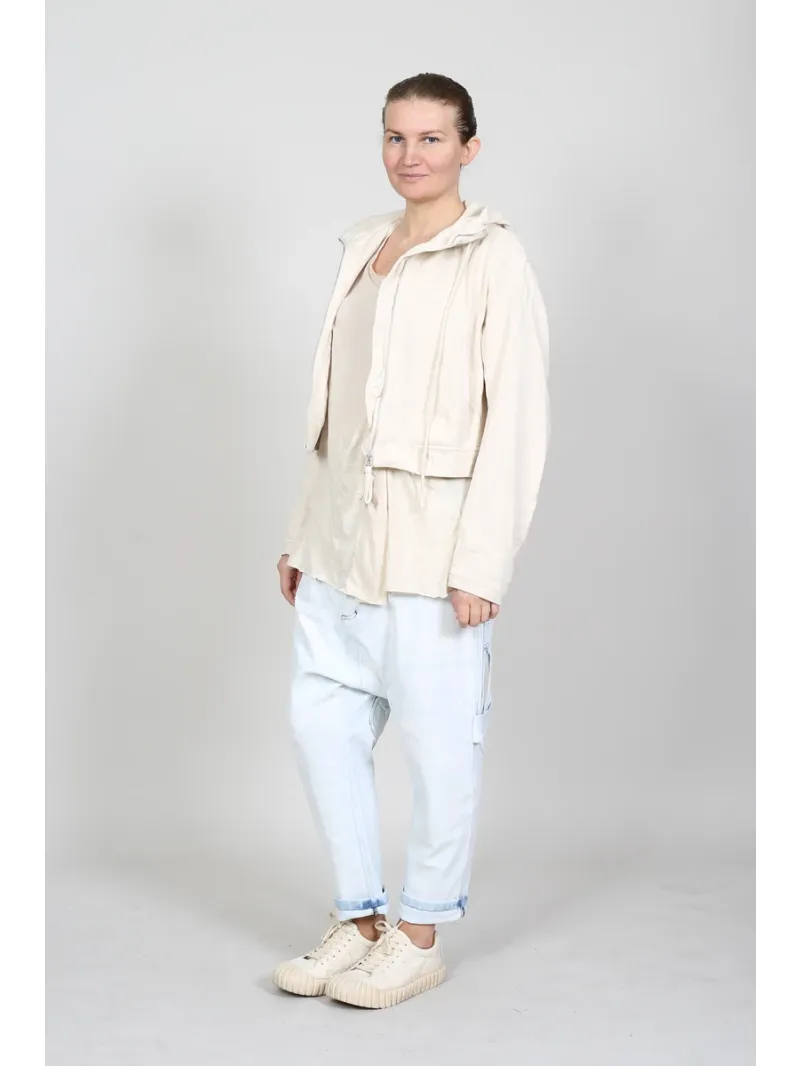 Rundholz — прямой крой хлопковая куртка с широким поясом — 1261271115