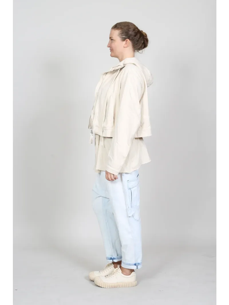 Rundholz — прямой крой хлопковая куртка с широким поясом — 1261271115