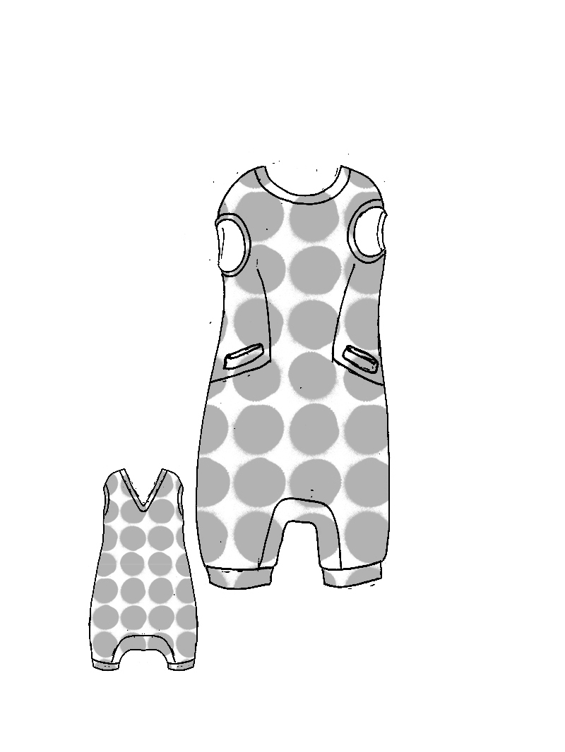 Rundholz - French Terry Overall mit V-ausschnitt Hinten - 1261271307