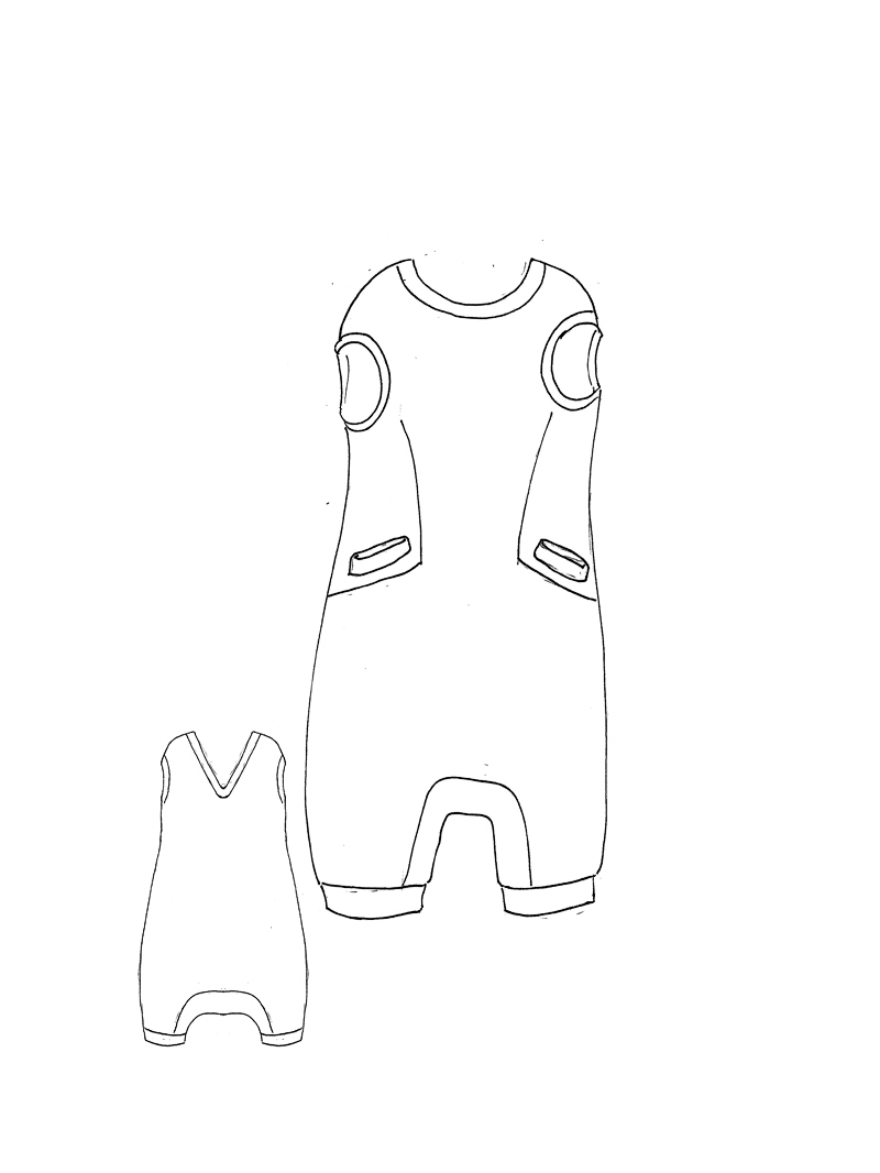 Rundholz - French Terry Overall mit V-ausschnitt Hinten - 1261271317