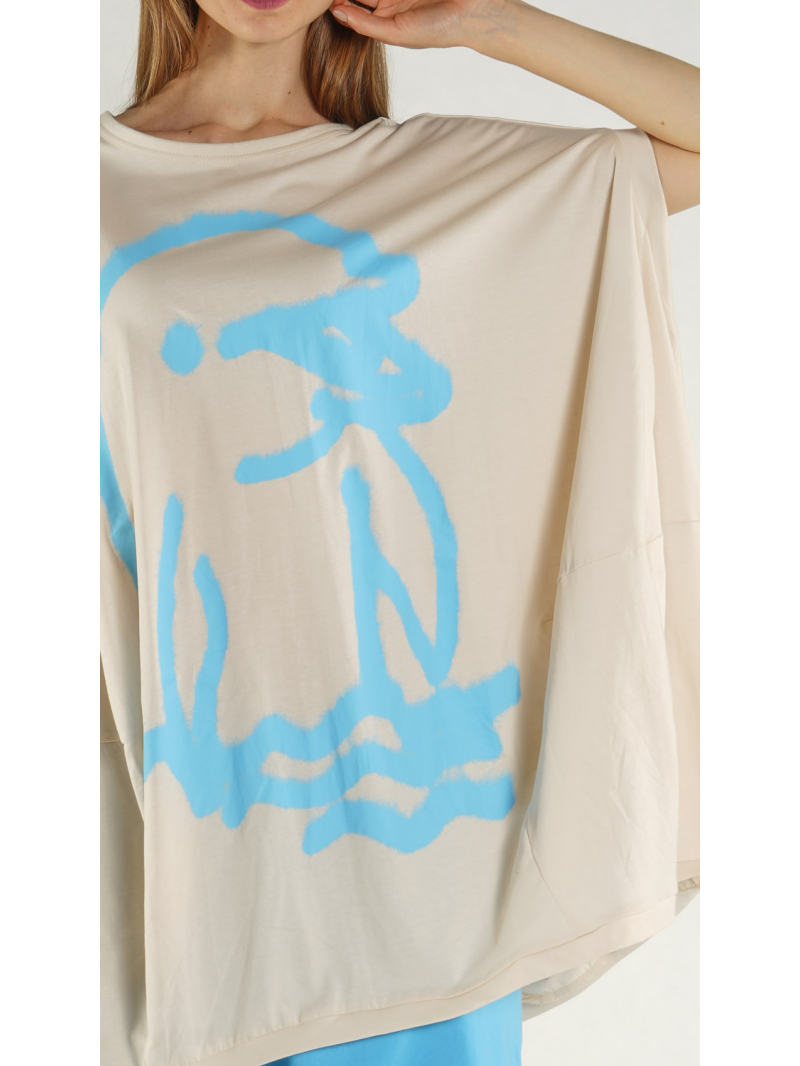 Rundholz - Ballonförmiges Baumwoll Jersey Kleid - 1261300908