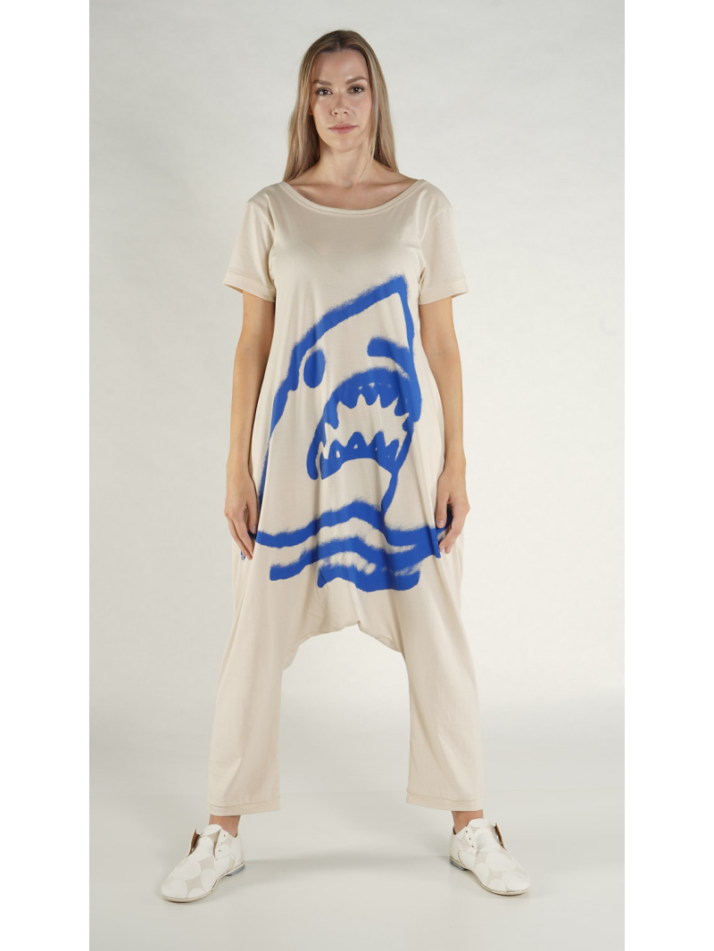 Rundholz - Baumwoll Jersey Overall mit V-ausschnitt Hinten - 1261301307