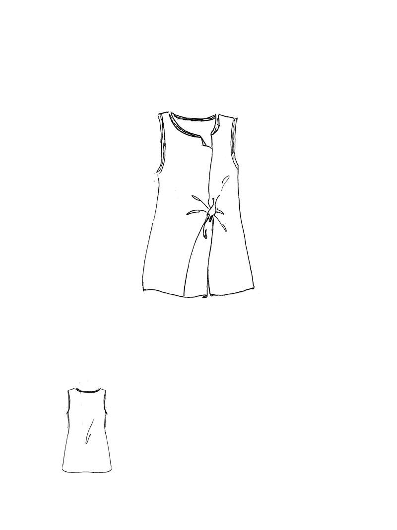 Rundholz - Ausgestelltes Top mit Knotendetail - 1261320803