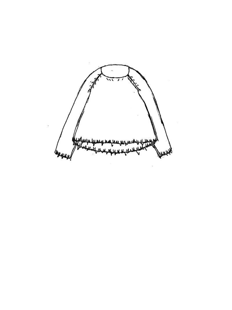 Rundholz - Ausgestellter Merino mix Pullover - 1261330702