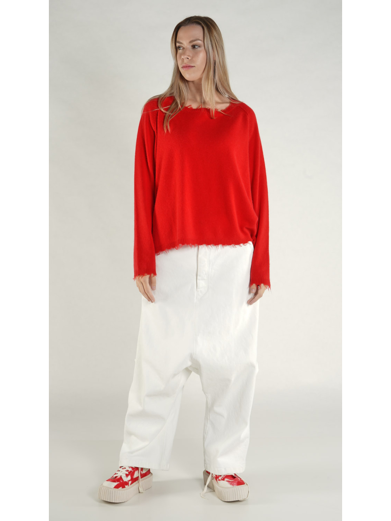 Rundholz - Ausgestellter Merino mix Pullover - 1261330702