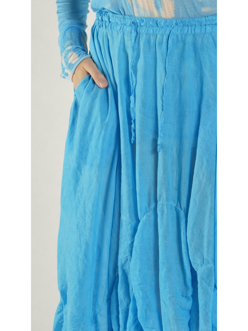 Rundholz - Tellerförmiger Baumwoll voile Rock - 1261350303