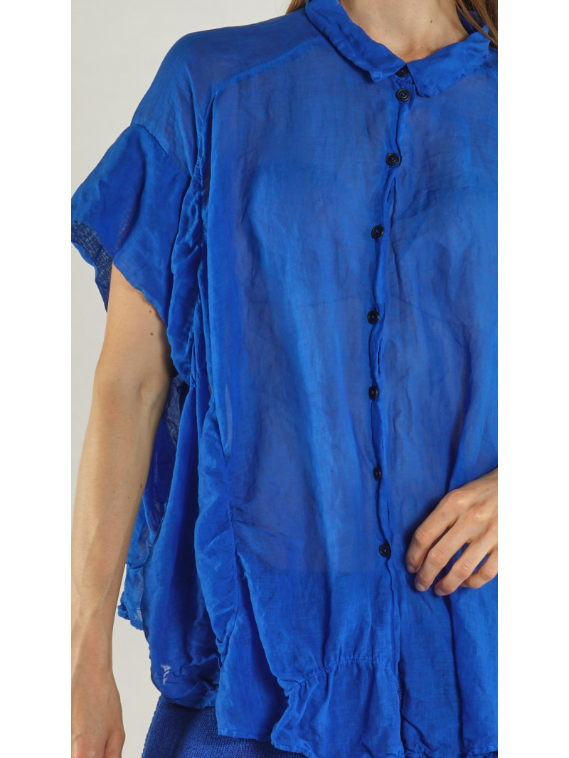 Rundholz - Weite Baumwoll voile Bluse - 1261350408