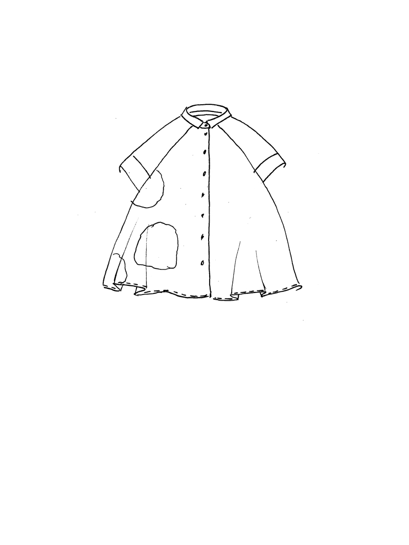 Rundholz - Weite Baumwoll voile Bluse - 1261350408