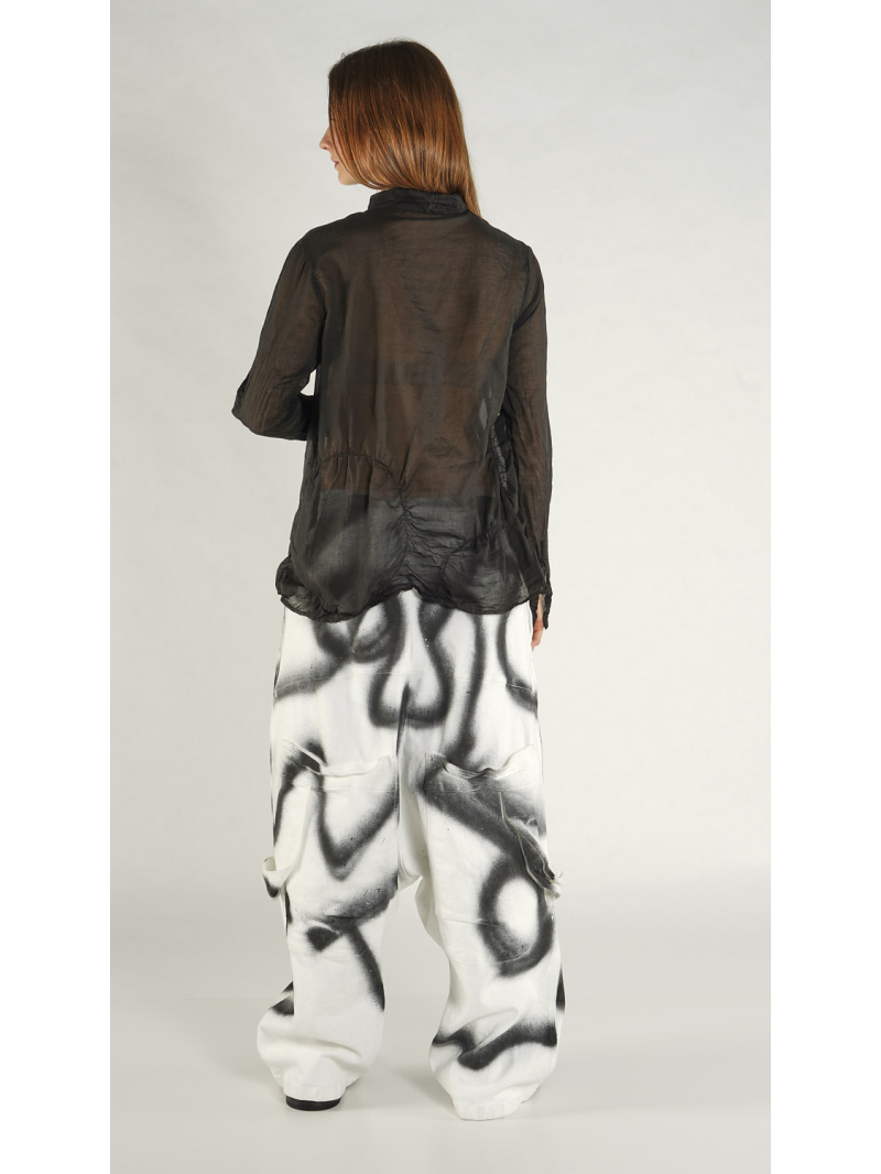 Rundholz - Lockere Baumwoll voile Bluse - 1261350409