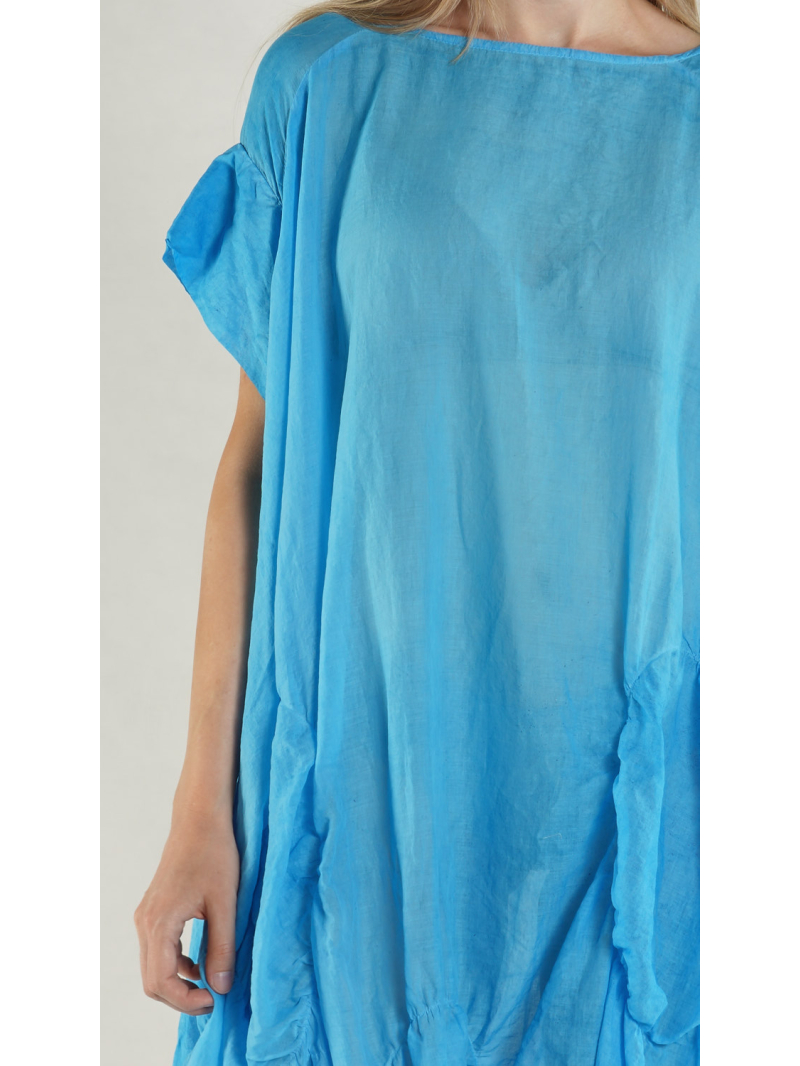 Rundholz - Ausgestelltes Baumwoll voile Kleid - 1261350901