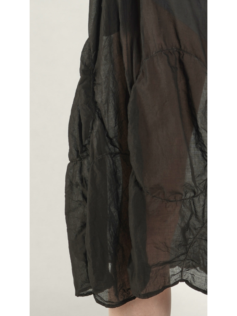 Rundholz - Wadenlanges Baumwoll voile Kleid - 1261350907
