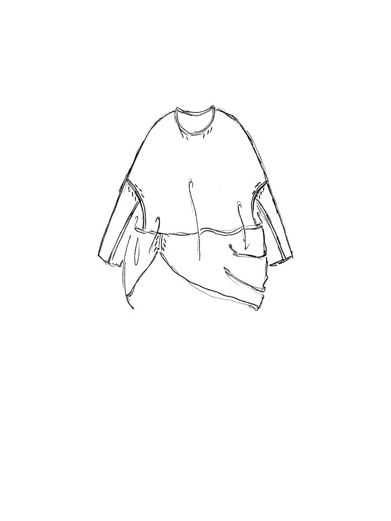 Rundholz - Asymmetrischer Ballonpullover - 1261420701