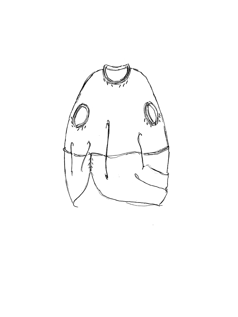 Rundholz - Ballonförmiger Baumwoll Strick Pullunder - 1261424104