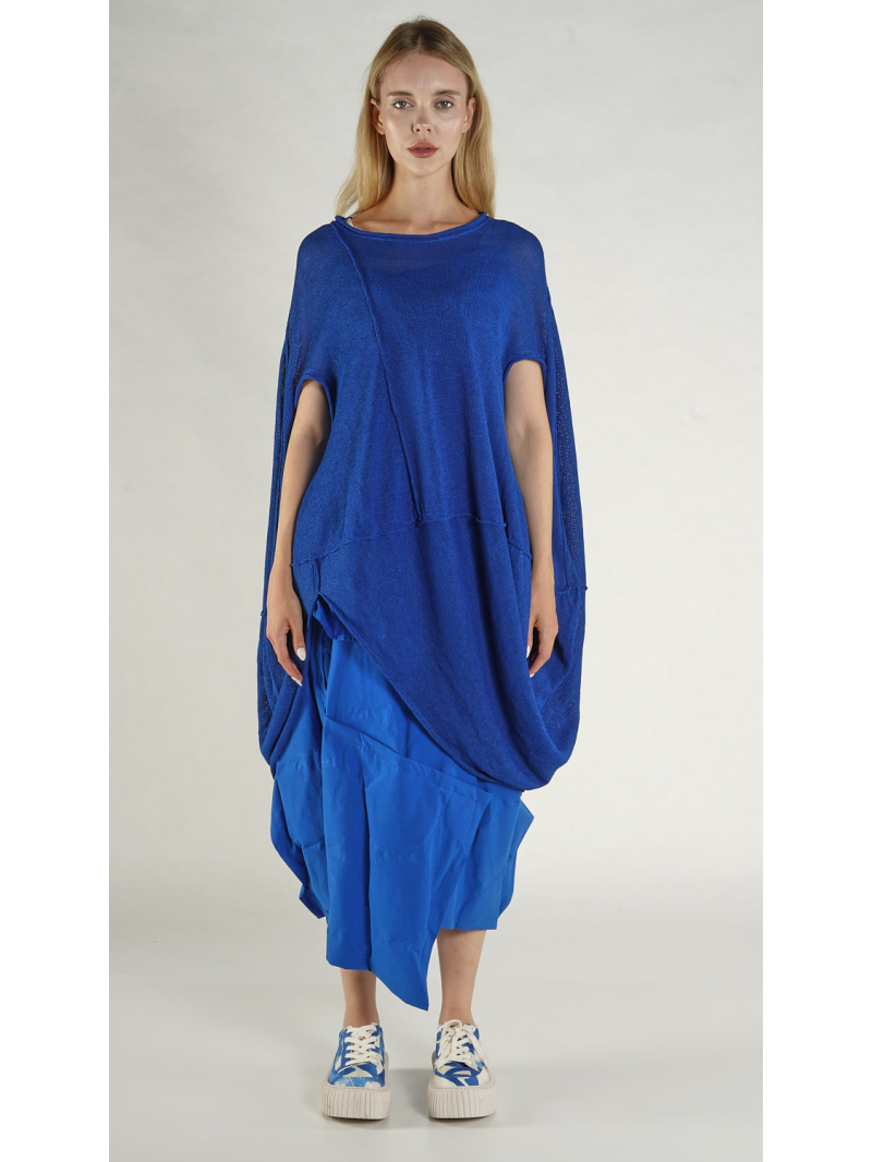 Rundholz - Ballonförmiger Baumwoll Strick Pullunder - 1261424104