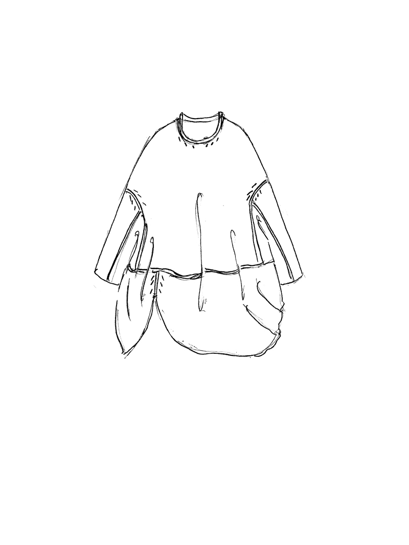 Rundholz - Asymmetrische Stricktunika in Ballonform - 1261427003