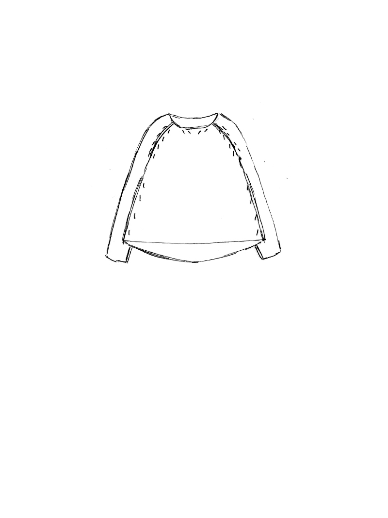 Rundholz - Weiter Leinen Strick Pullover - 1261440701