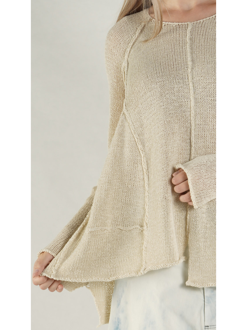 Rundholz - Ballonförmiger Pullover mit Asymmetrie - 1261440702