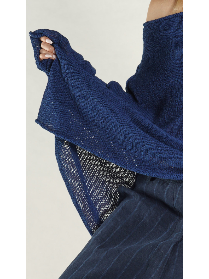 Rundholz - Oversize Leinen Strick Tunika - 1261447004