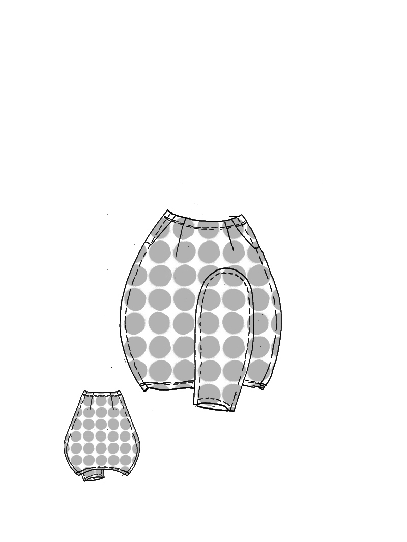 Rundholz - Asymmetrische Cottonshape Hose - 1261630104