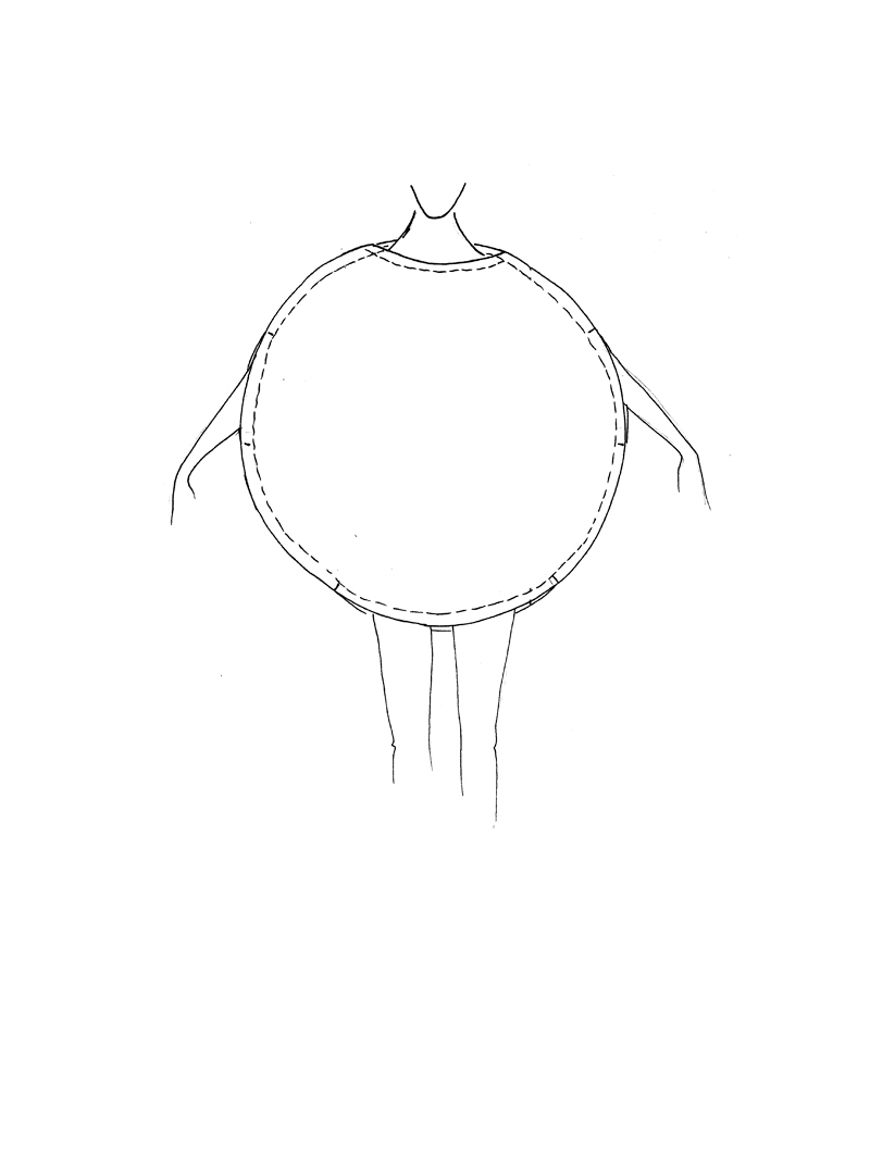 Rundholz - Kreisförmiges Cottonshape Kleid - 1261630929