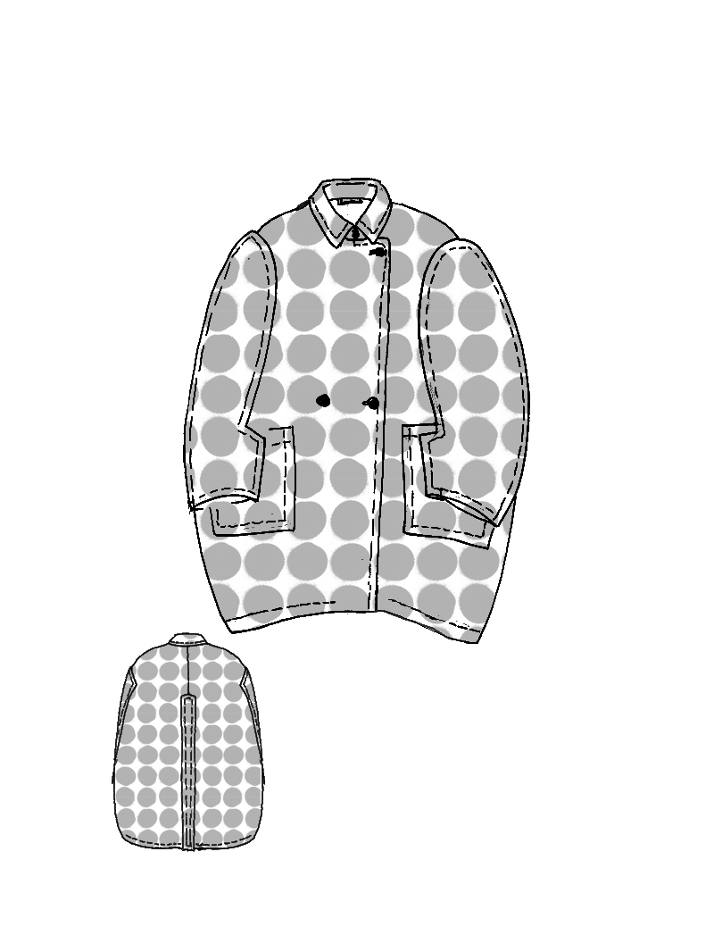 Rundholz - Weiter Cottonshape Mantel - 1261631216