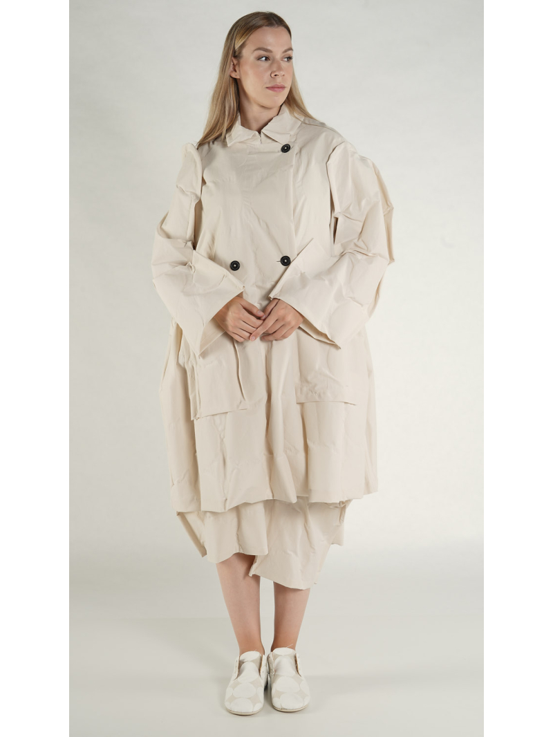 Rundholz - Weiter Cottonshape Mantel - 1261641208