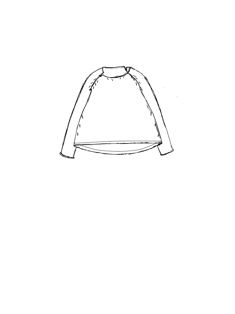 Rundholz - Ausgestellter Seiden Pullover - 1261660701