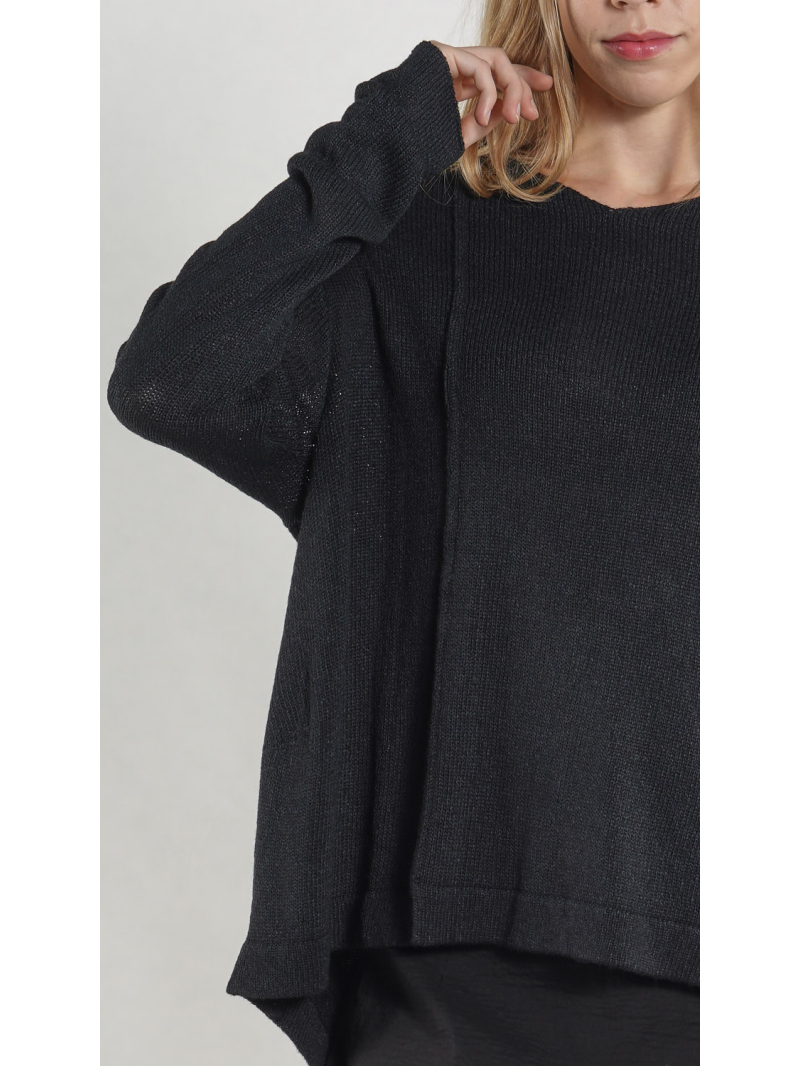 Rundholz - Lockerer Seiden Pullover - 1261660703