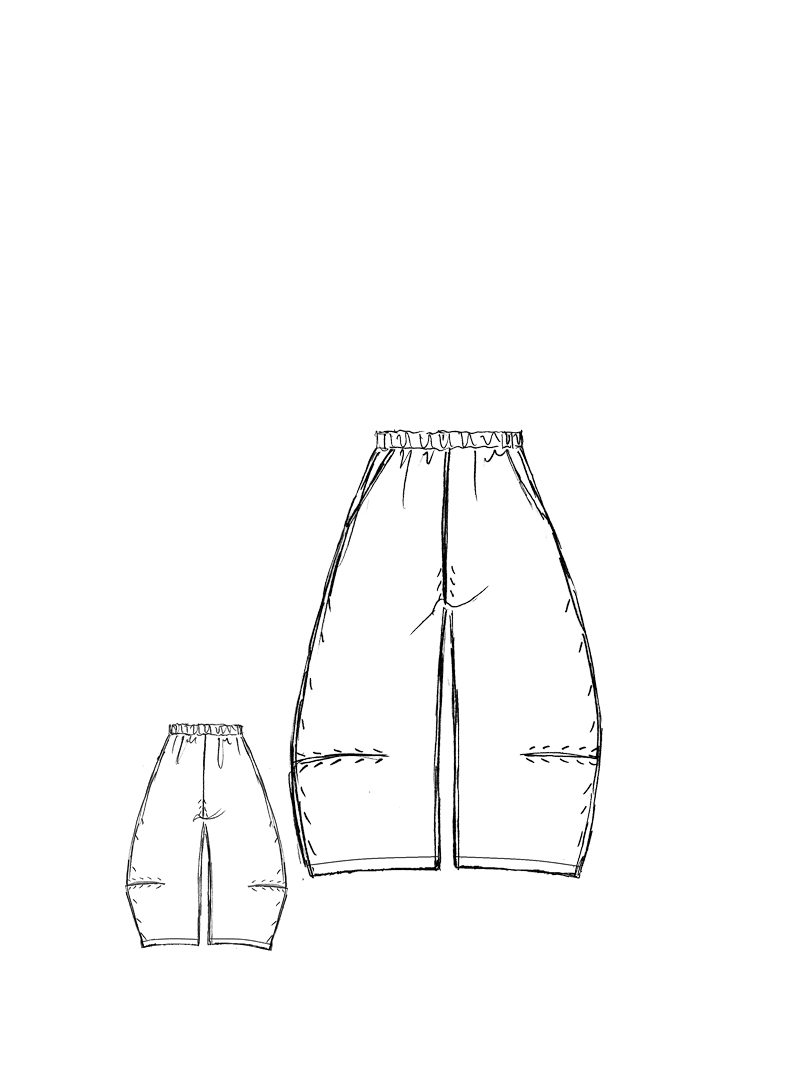 Rundholz - Seiden Strickhose - 1261667607