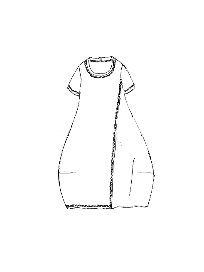 Rundholz - Weites Modal Seiden Kleid - 1261700907