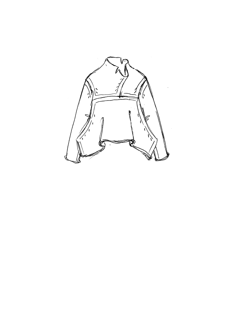 Rundholz - Ausgestellter Leinen Strick Pullover - 1261720701