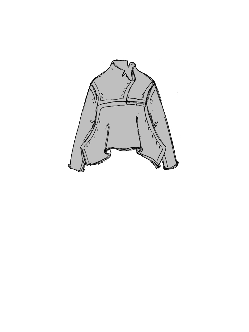 Rundholz - Ausgestellter Leinen Strick Pullover - 1261720711