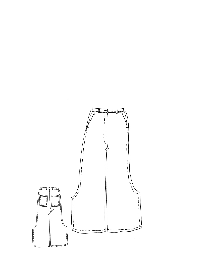 Rundholz - Weite Schurwoll Hose - 1261830104