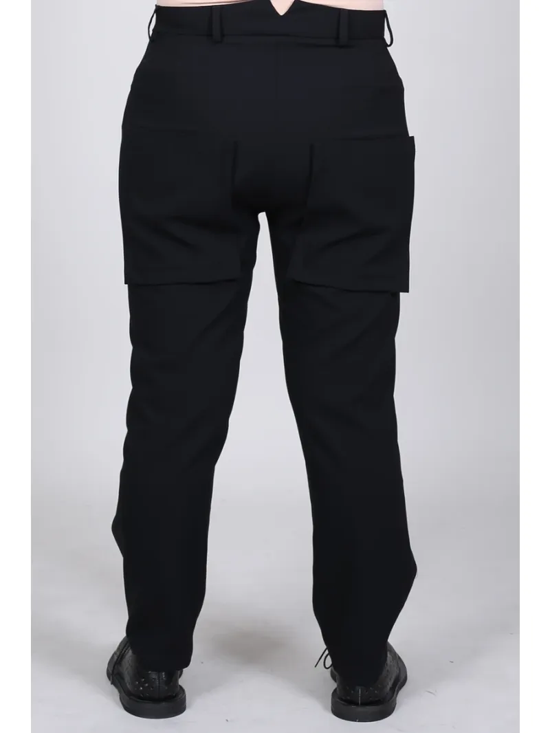 Rundholz - Pantalon droit étroit avec fentes - 1261830105