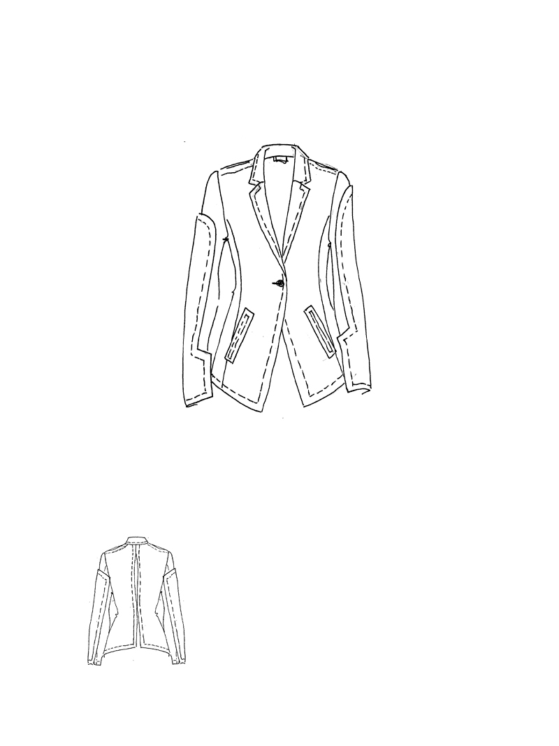 Rundholz - Schmale Schurwoll Jacke - 1261831101