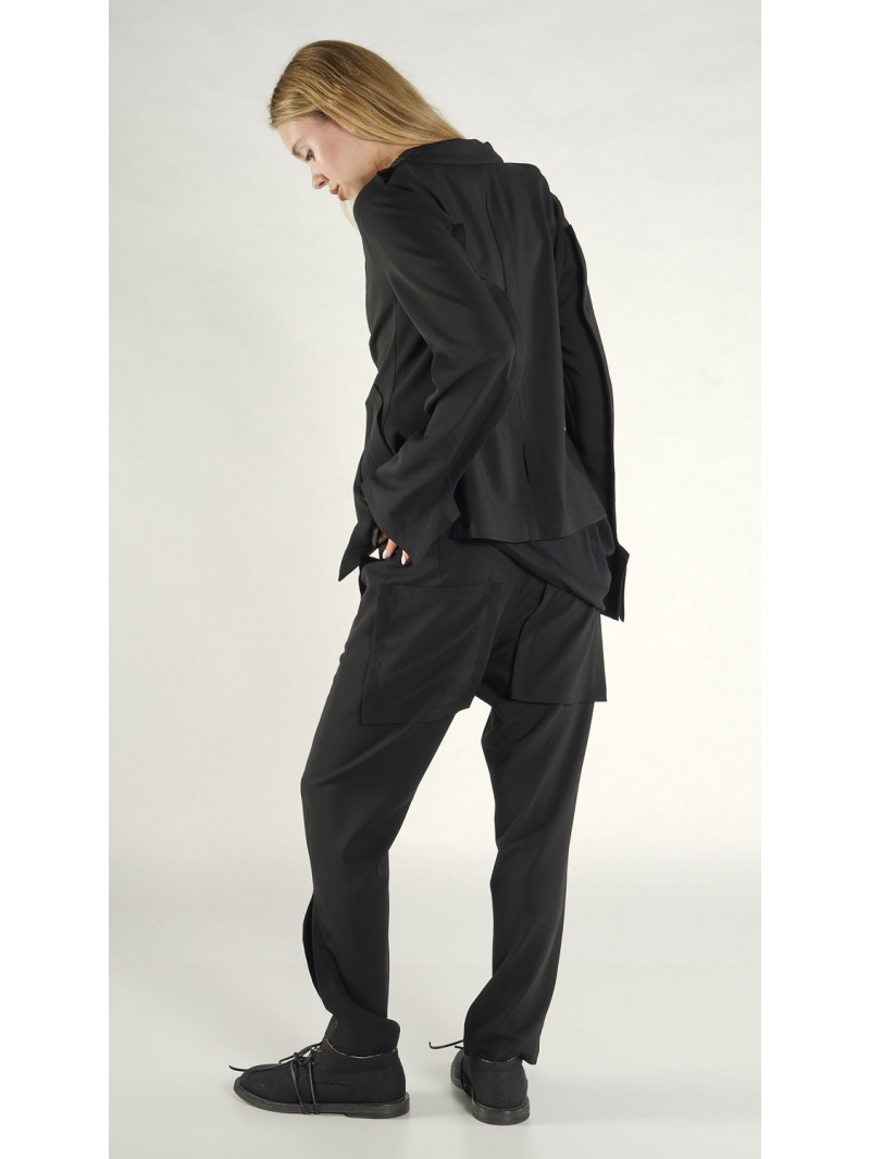 Rundholz - Gerade geschnittene Wolljacke mit Schlitzen - 1261831102