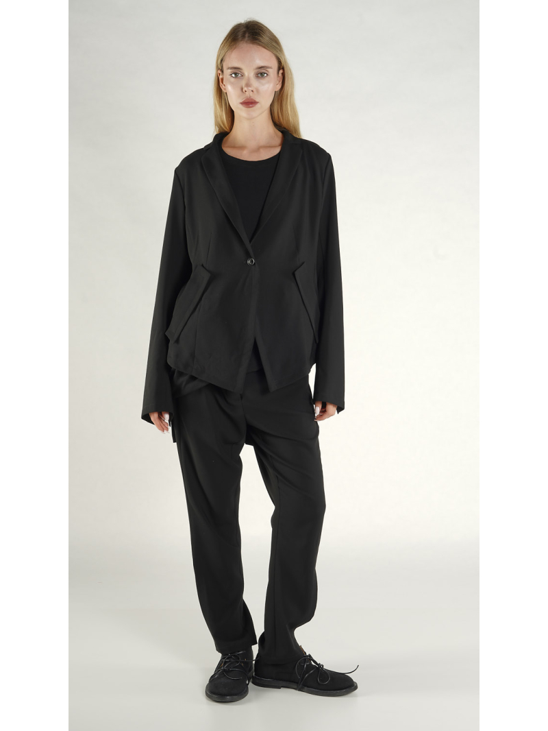 Rundholz - Gerade geschnittene Wolljacke mit Schlitzen - 1261831102