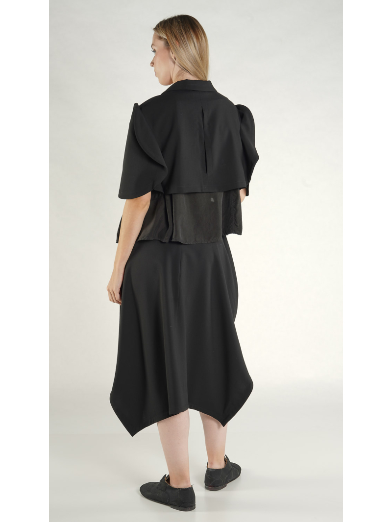 Rundholz - Kastige Wolljacke mit Schlitzen - 1261831103