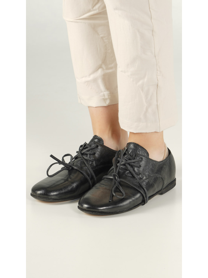 Rundholz - Leder Halbschuhe mit Graffiti Innenfutter - 1261985206