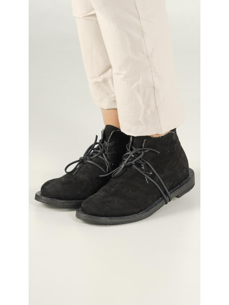 Rundholz - Leder Boots mit Graffiti Innenfutter - 1261985226