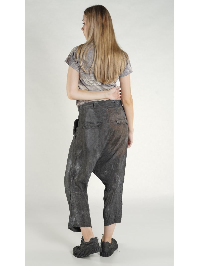 Rundholz DIP - Baggy Viskose Leinen Hose - 1262010124