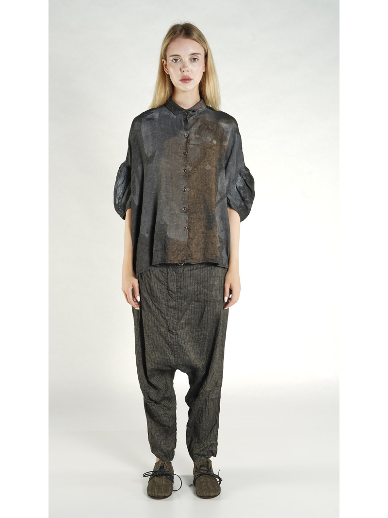 Rundholz DIP - Weite Viskose Leinen Bluse - 1262010421