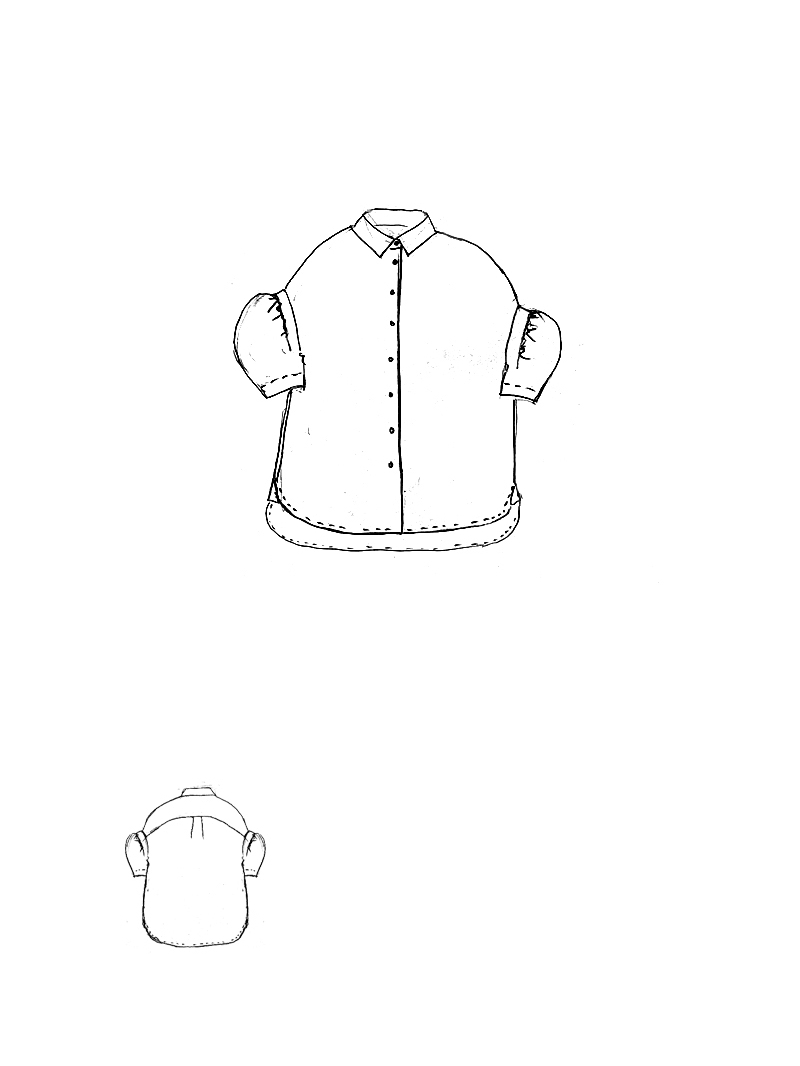 Rundholz DIP - Weite Viskose Leinen Bluse - 1262010441