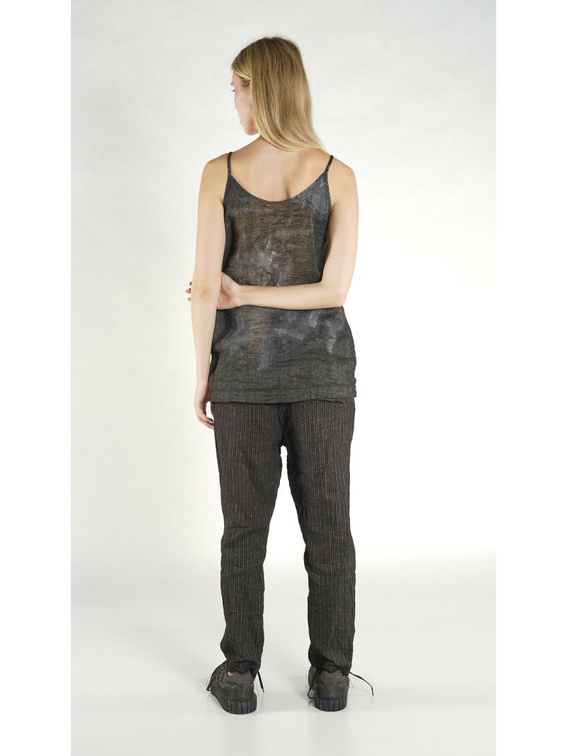 Rundholz DIP - Schmales Viskose Leinen Top - 1262010831